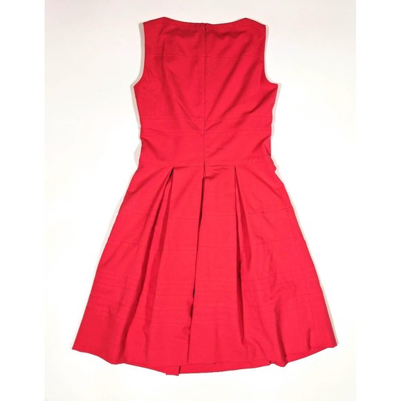 Ralph Lauren A-Line Pleated Cocktail Dress in Pink and Orange - Picture 2 of 5